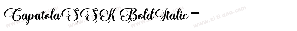 CapatolaSSK BoldItalic字体转换